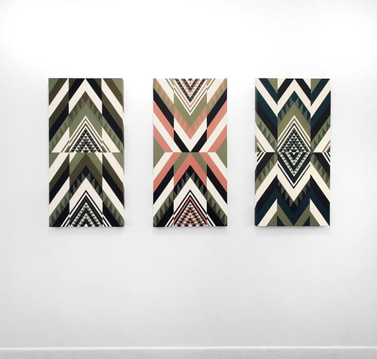 Alex Heperi showcasing Taniko patterns inspired by her great grandmother